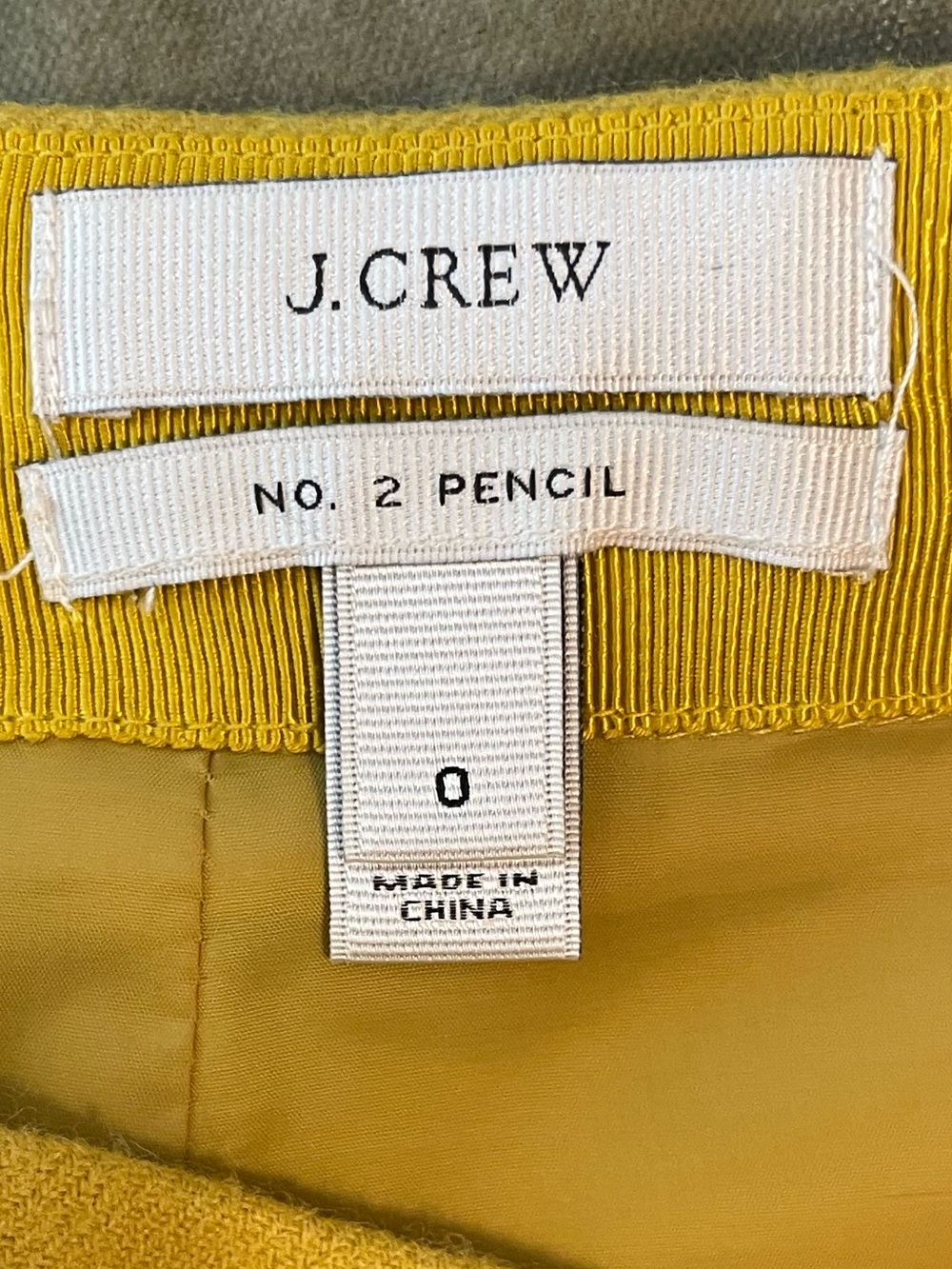 J. Crew Mustard Yellow Pencil Skirt - Picture 3 of 5